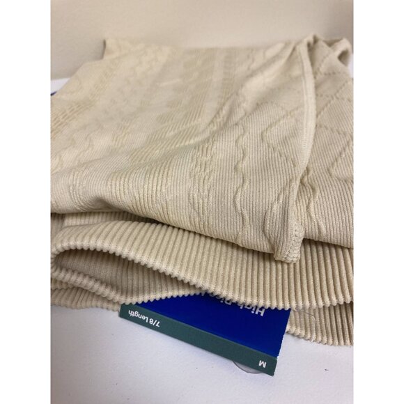 JoyLab Women's Seamless Cable Knit 7/8 Leggings Ivory Size Medium - Picture 5 of 13